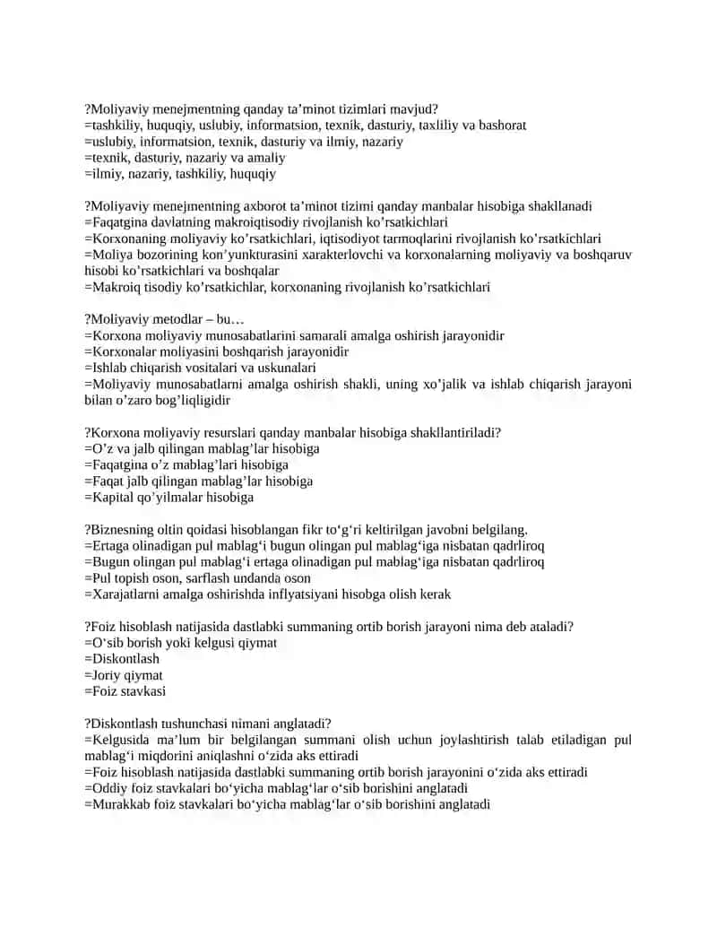 Moliyaviy Menejment 4