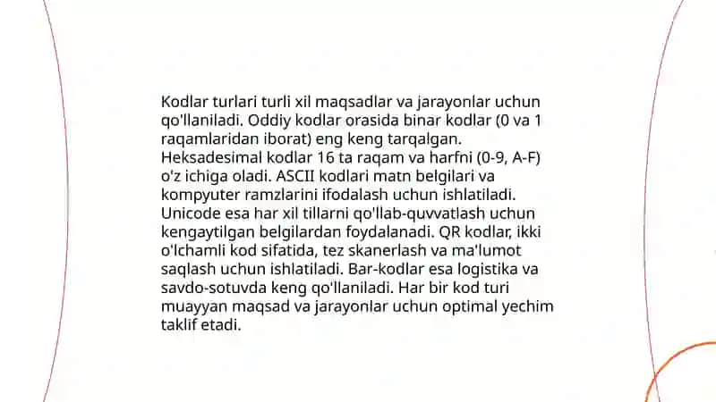 Kodlashning nazariy asoslari. Kodlash va dekodlash 4