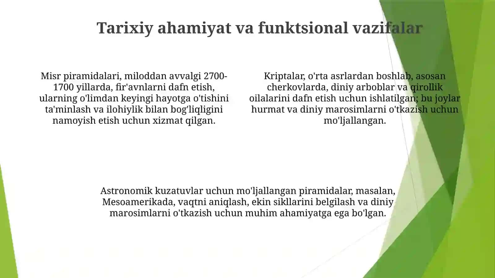 Piramidalar va Kriptalar: Ta'riflar, Turlari va Tarixiy Ahamiyati 4