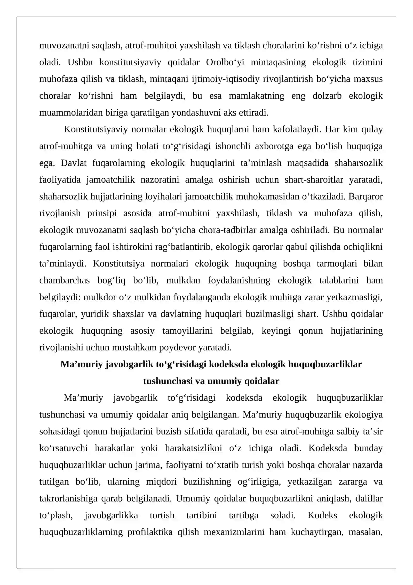 Ekologiya, atrof-muhitni muhofaza qilish va tabiatdan foydalanish sohasidagi ma’muriy huquqbuzarliklar tarkibi 4