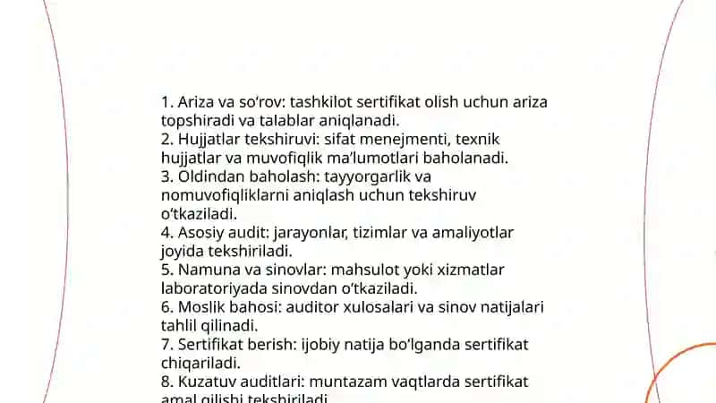 Sertifikatlashtirish asosiy maʼlumotlar xalqaro sertifikatlashtirish tashkilotlari 4