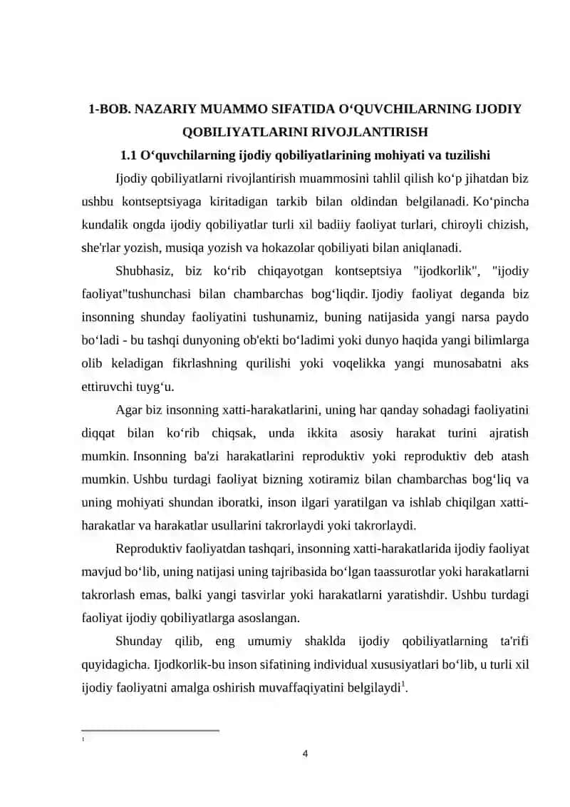 Sinfdan tashqari ishlarda o‘quvchilarning ijodiy qobiliyatining amaliy jihatlari 4