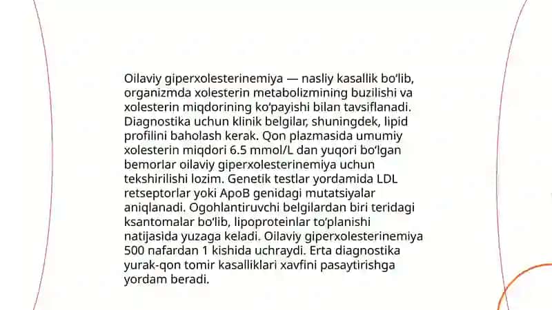 Oilaviy giperxolisterinemiya, dismetabolik nefropatiyalar 4
