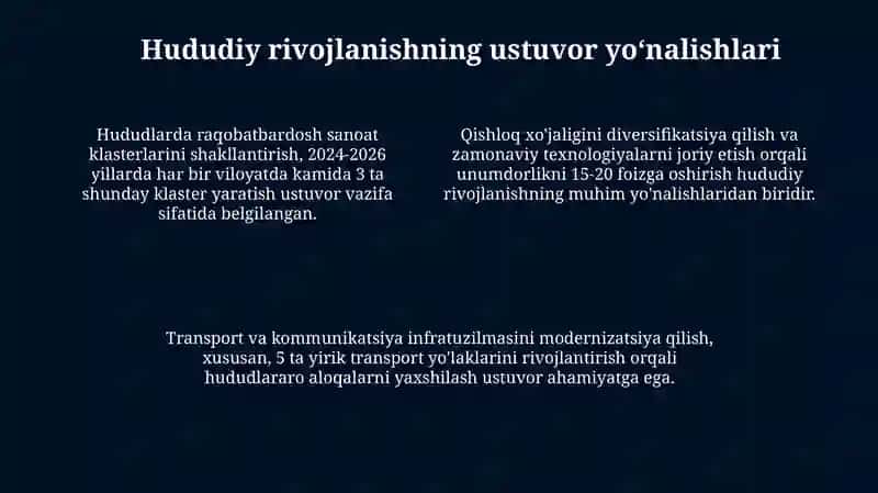 Hududlarni iqtisodiy rivojlantirish bo‘yicha davlat siyosati 4