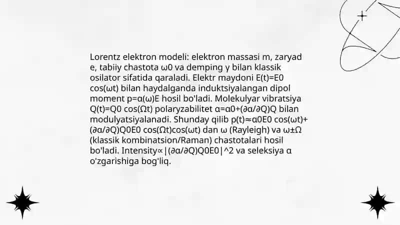 Kombinatsion sochilishning klassik fizika nuqtai nazaridan tushuntirish 4