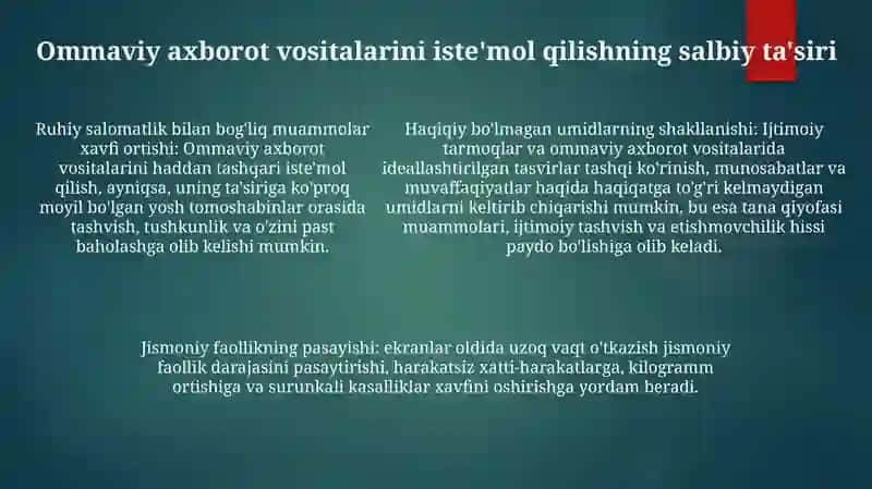Salbiy Tasirlarni Kamaytirishda Oav Xabarlari Monitoringi 4