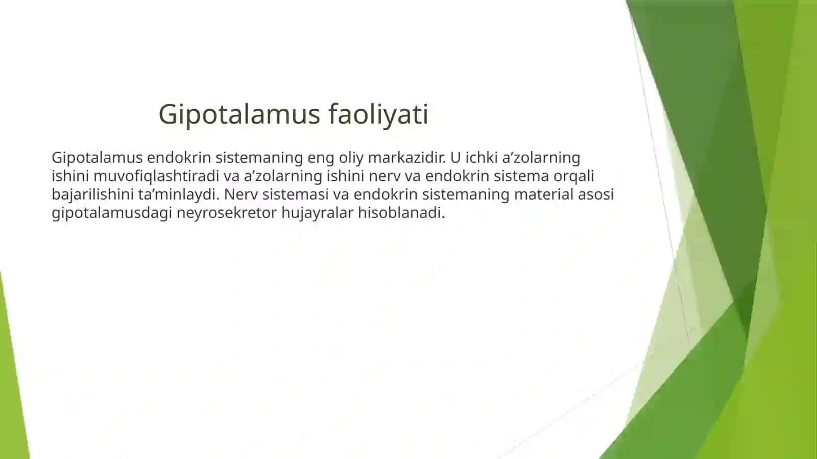Endokrin va nerv tizimlari aloqasi. Endokrin va immuntizimining o’zaro aloqasi 4