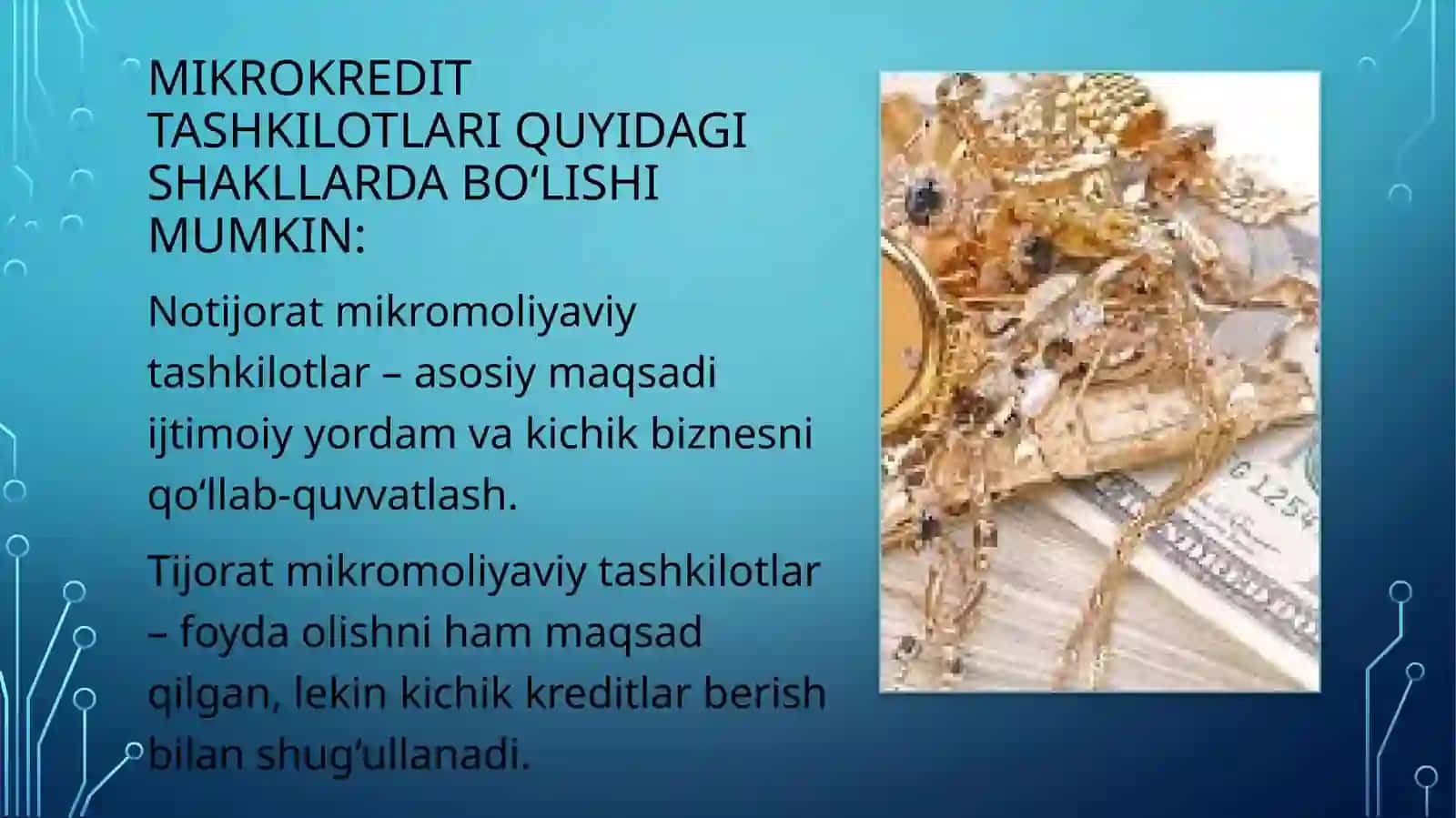 MIKROKREDITLASH TASHKILOTLARI TUSHUNCHASI 4