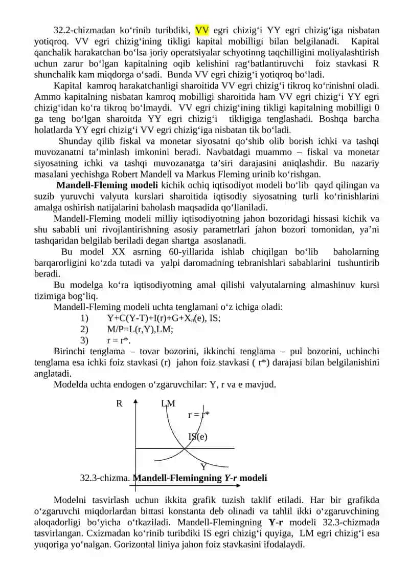 OCHIQ IQTISODIYOTDA MENDELL-FLEMING MODELI 4