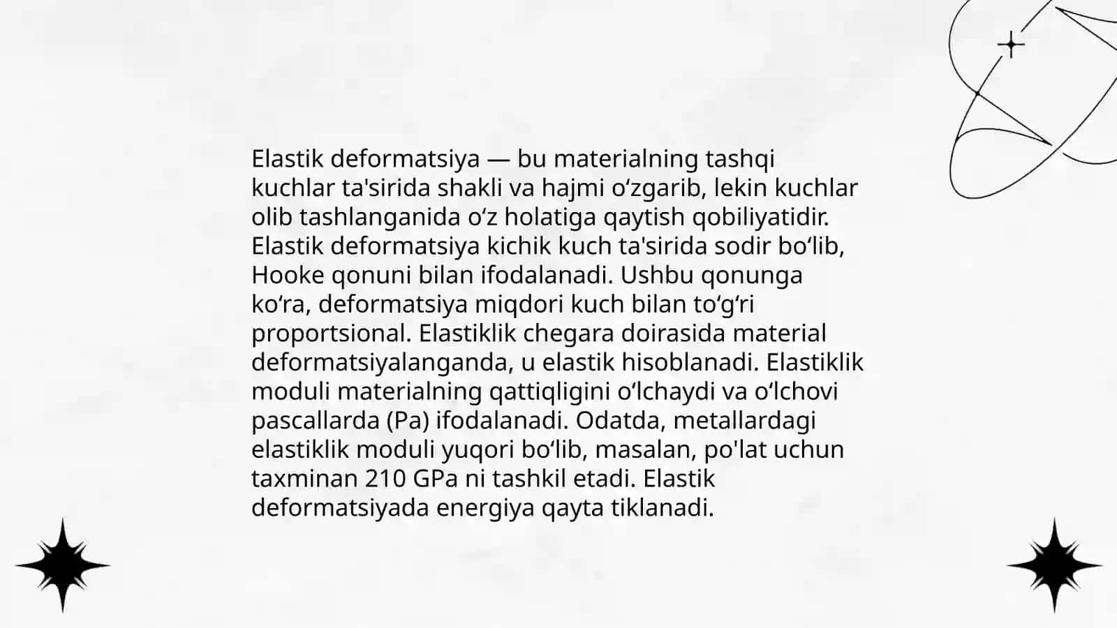Deformatsiya va elastik kuchlar 4