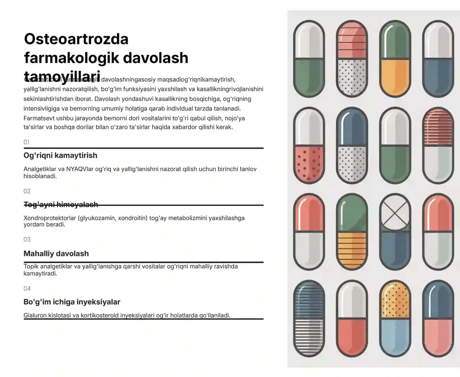 Tayanch-harakat apparati patologiyasida farmatsevtik yordam tamoyillari 4