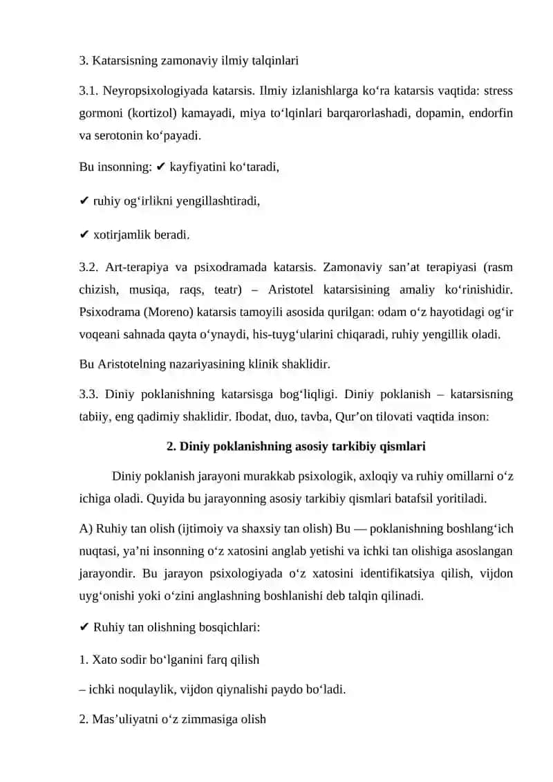 DIN IY POKLANISH (KATARSIS)NING IJTIMOIY-PSIXOLOGIK MOHIYATI 4
