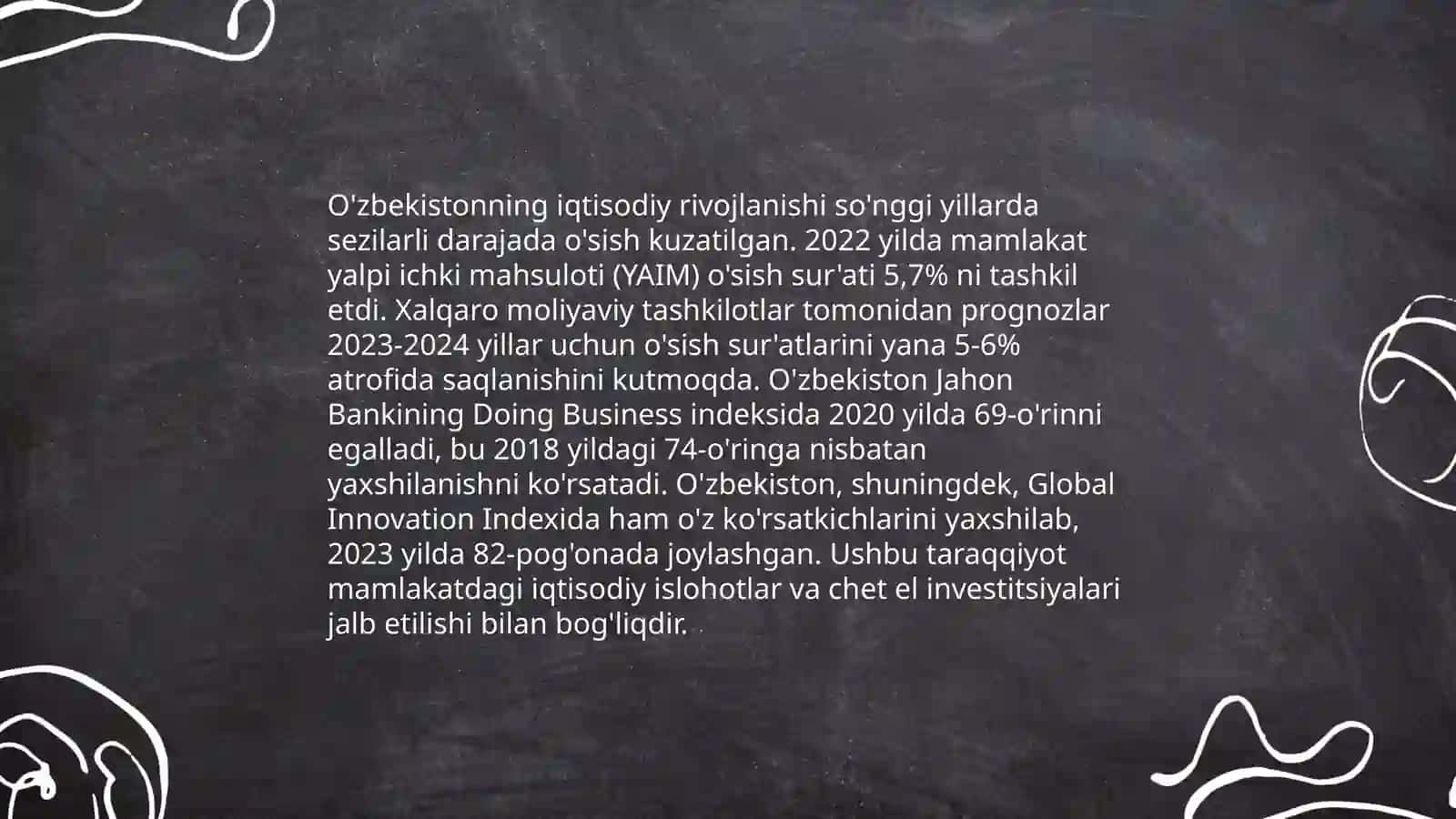 Yangi O'zbekistonning xalqaro reytinglardagi o'zgarishlar 4