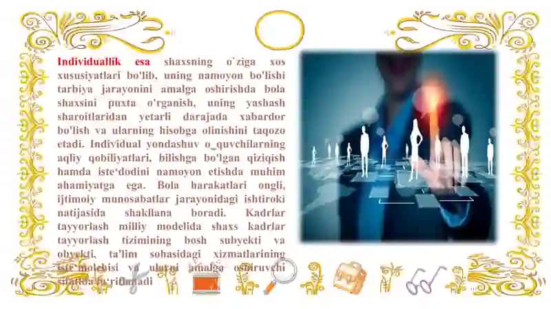 Shaxsning rivojlanishi ,tarbiyasi va ijtimoiylashuvi 4
