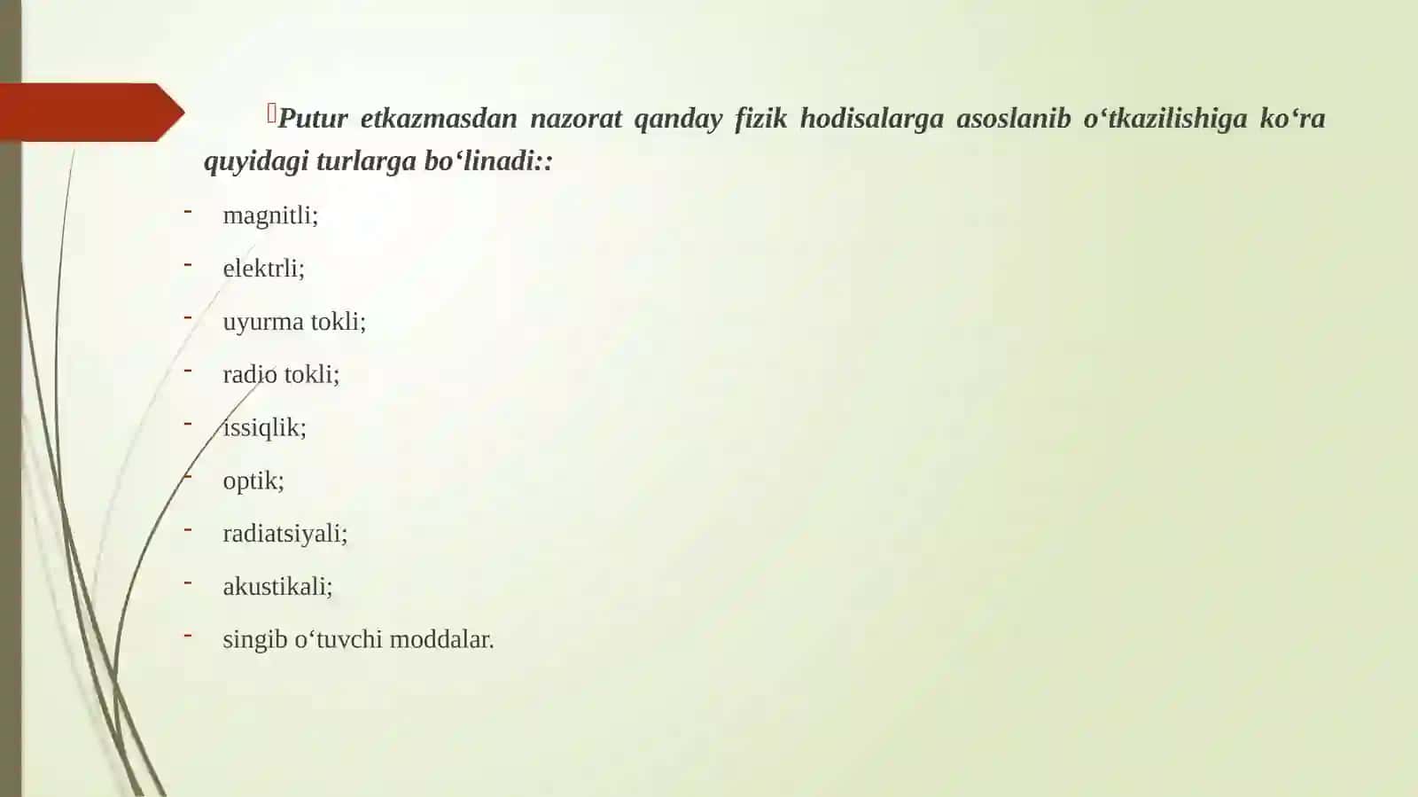 Putur yetkazmasdan nazorat qilish mohiyati va  usullari 4