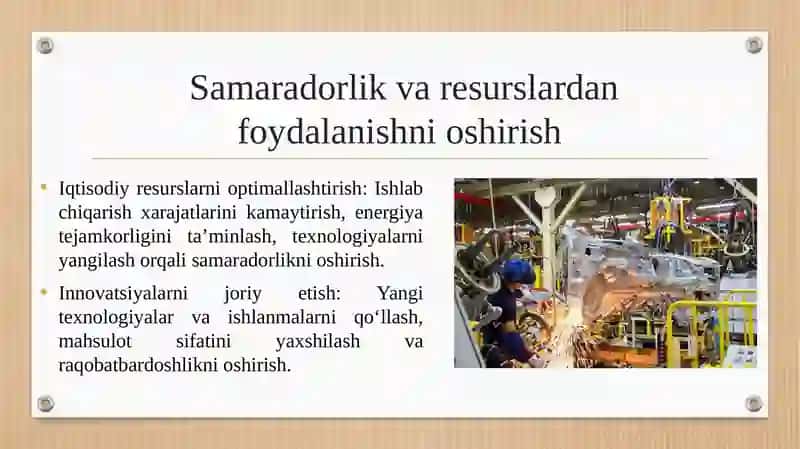 Sanoat korxonalarining iqtisodiy barqarorligini taʼminlash va uning bankrotligini oldini olish yoʻllari. 4