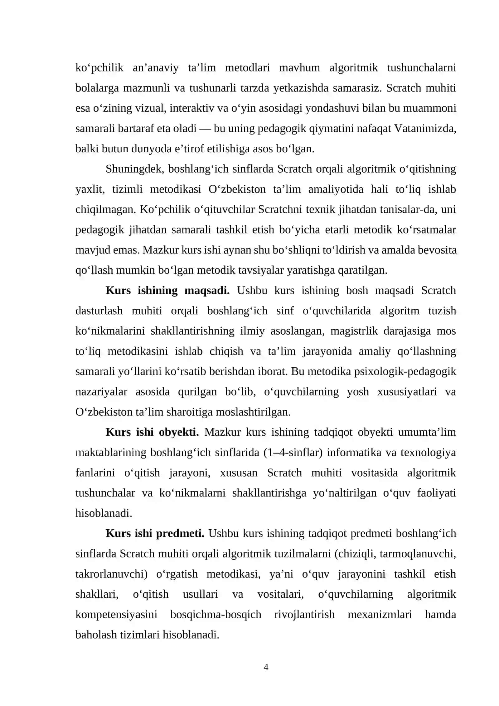 Scratch muhiti orqali boshlang‘ich sinflarda algoritm tuzish metodikasi 4