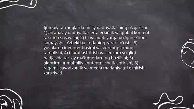 Media makonda milliy madaniyatimizni shakllantirish muammolari 4