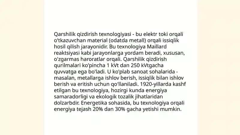 Qarshilik qizdirish pechlari va qurilmalari 4