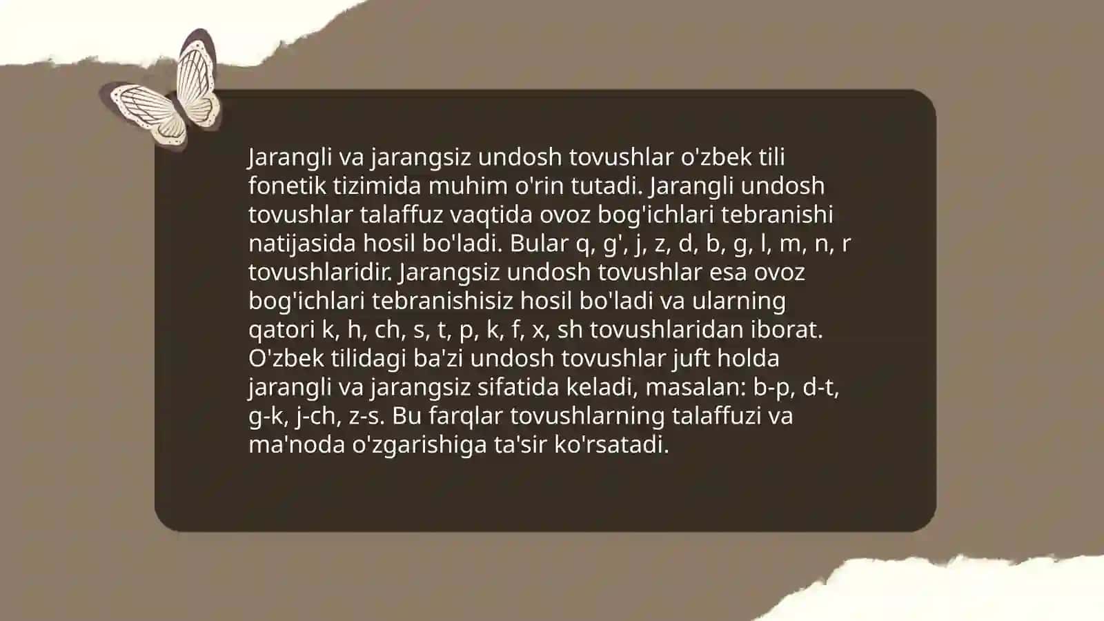 Undoshlar tasnifi va uning farqli jihatlari 4