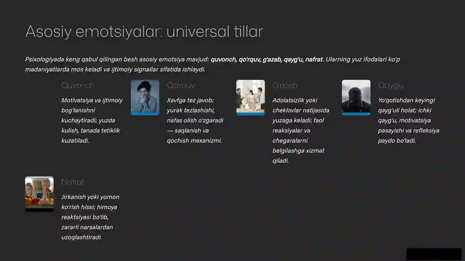 Emotsiyalar va ularning turlari 4
