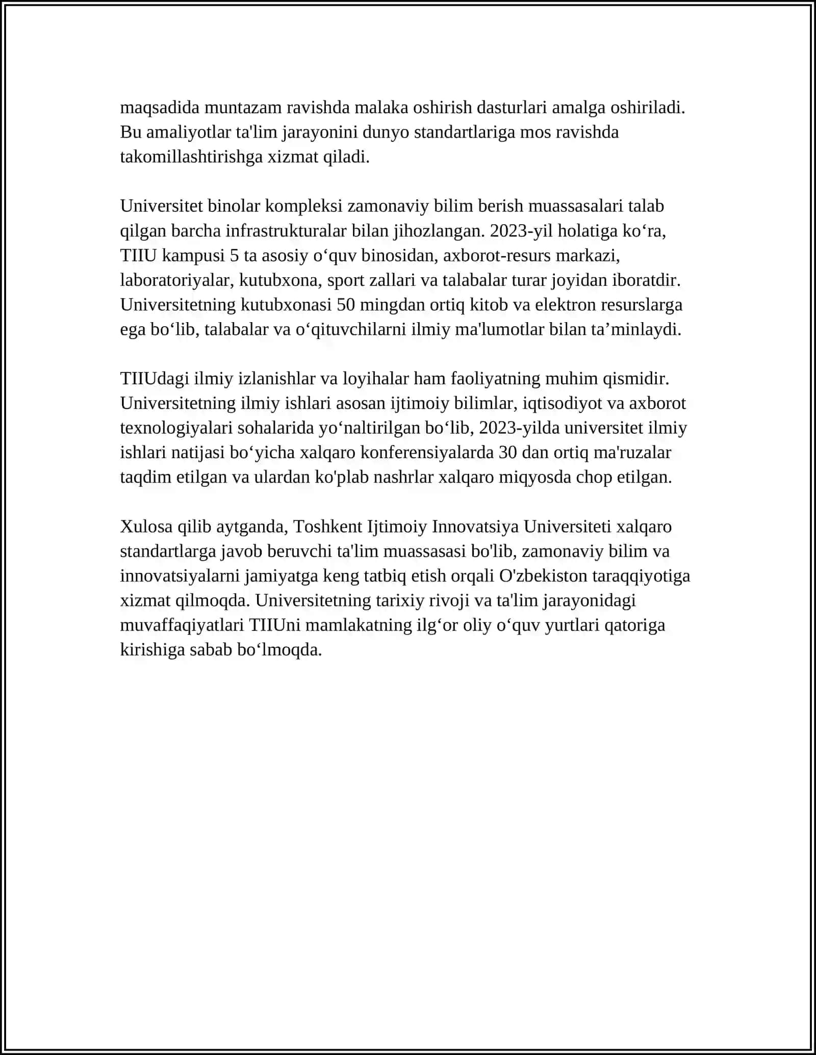Toshkent Ijtimoiy Innovatsiya Universiteti 4