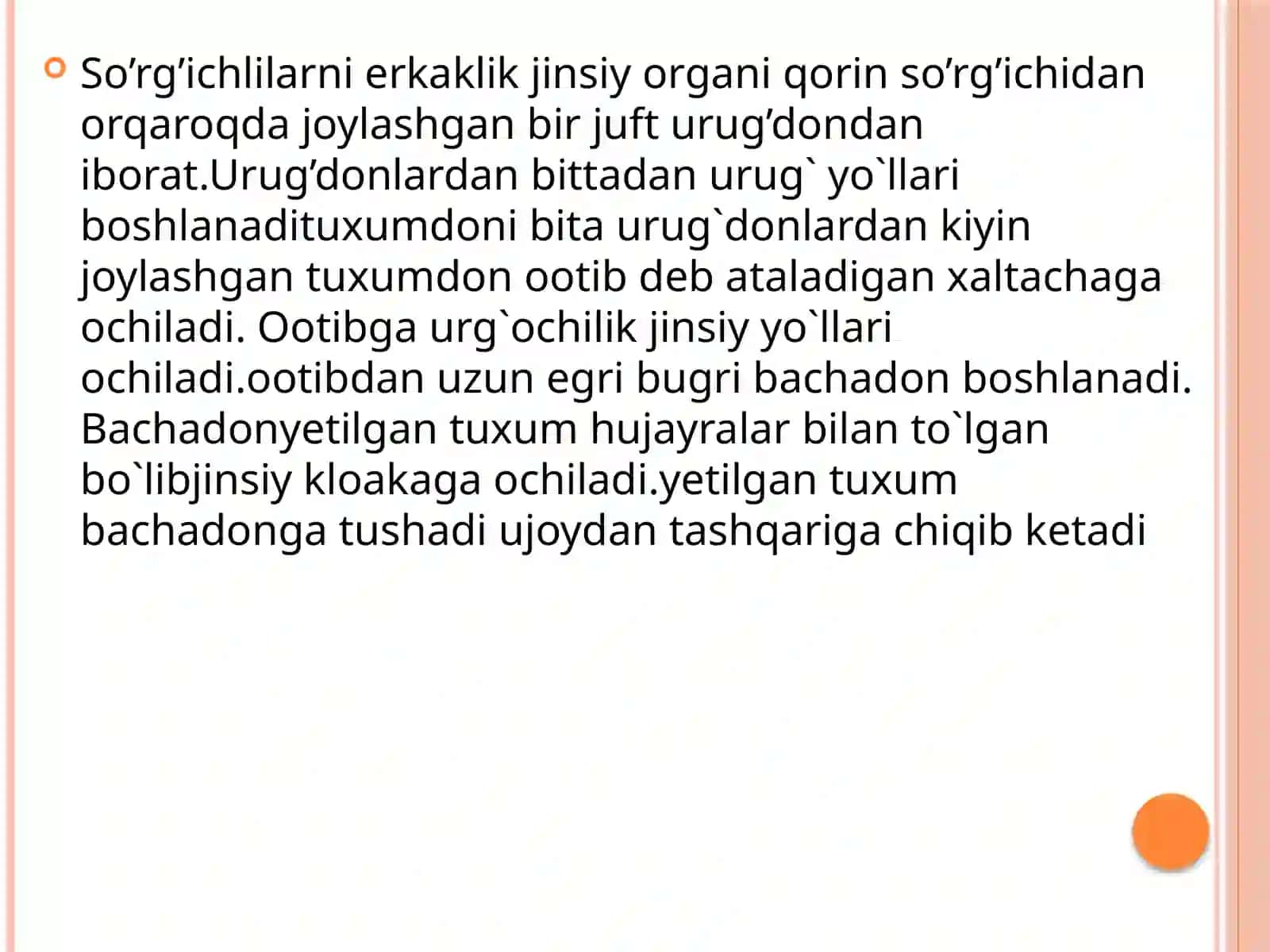 UMURTQASIZ HAYVONLARNING KO’PAYISHI VA KO’PAYISH ORGANLARINING TUZILISHI VA EVOLUTSIYASI 4
