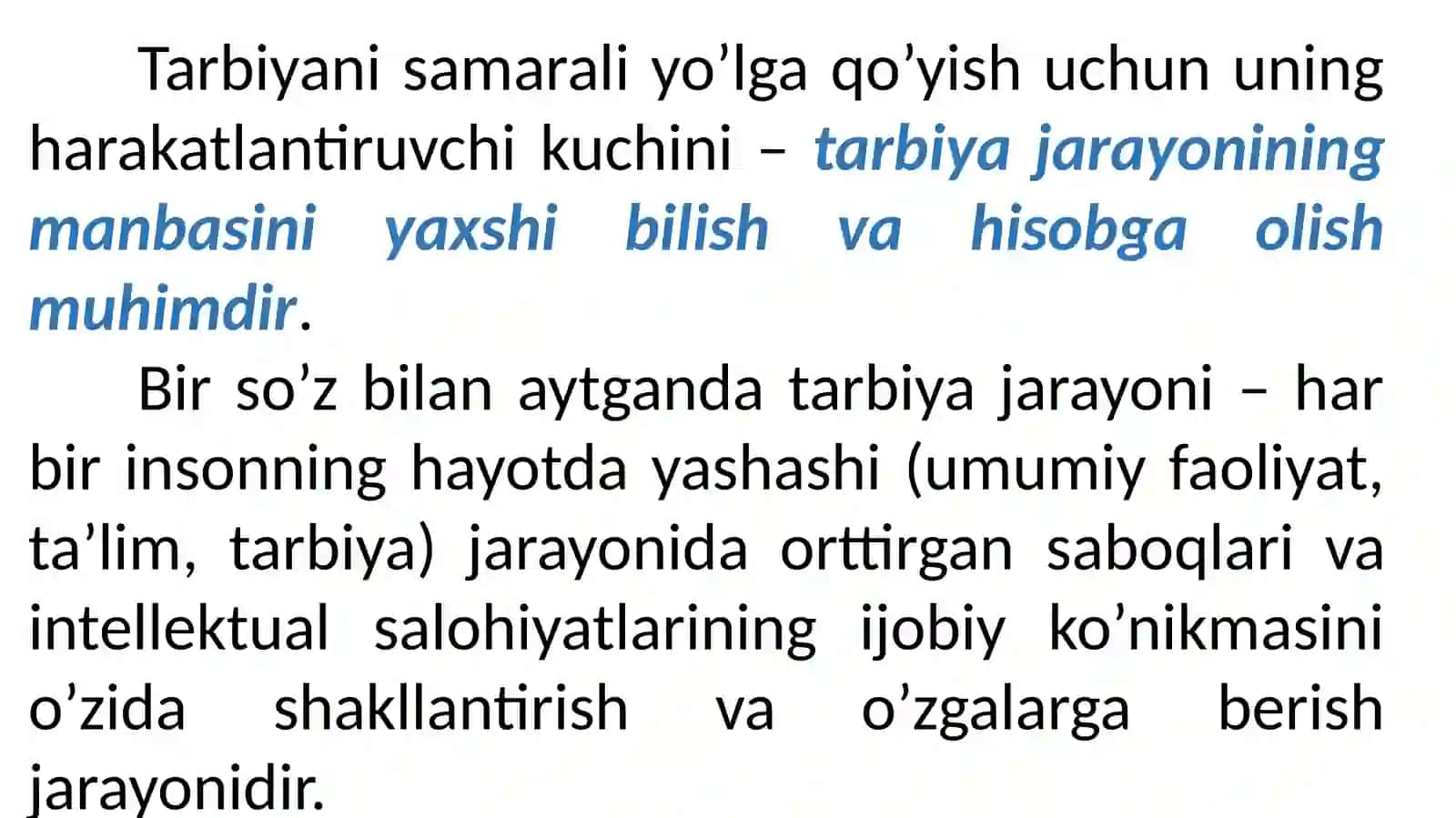 TARBIYA JARAYONINING MOHIYATI VA MAZMUNI. TARBIYA QONUNIYATLARI VA TAMOYILLARI 4