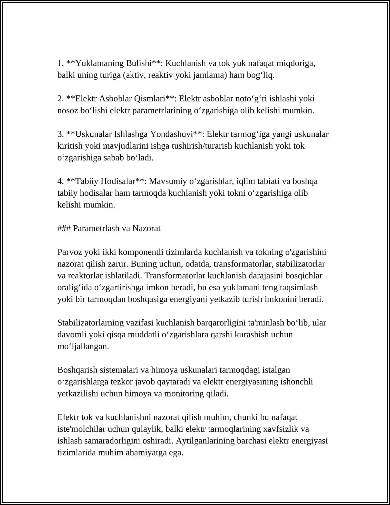 KUCHLANISHLAR SIKLLARINING TURLARI 4