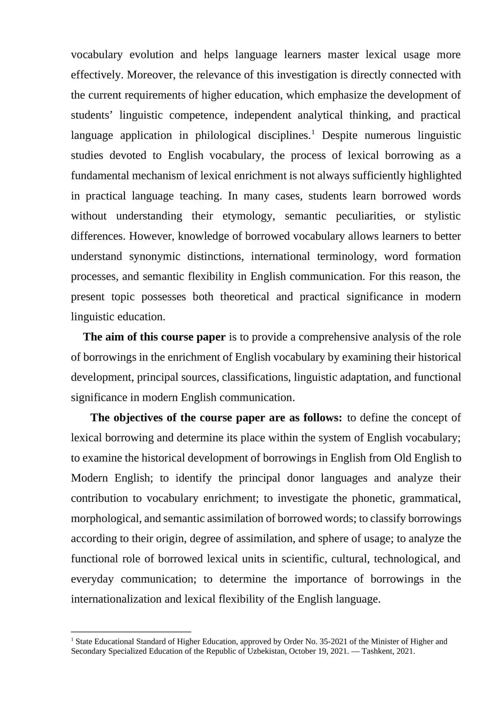 The role of borrowings in the enrichment of English vocabulary 4
