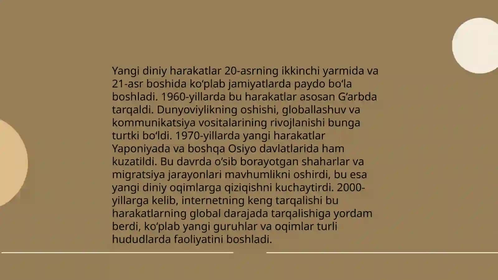 Zamonaviy diniy harakatlar va sektalar 4