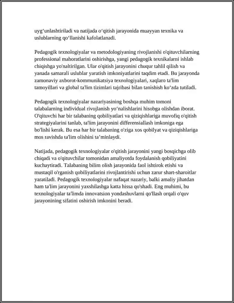PEDAGOGIK TEXNOLOGIYALAR VA PEDAGOGIK MAHORAT 4