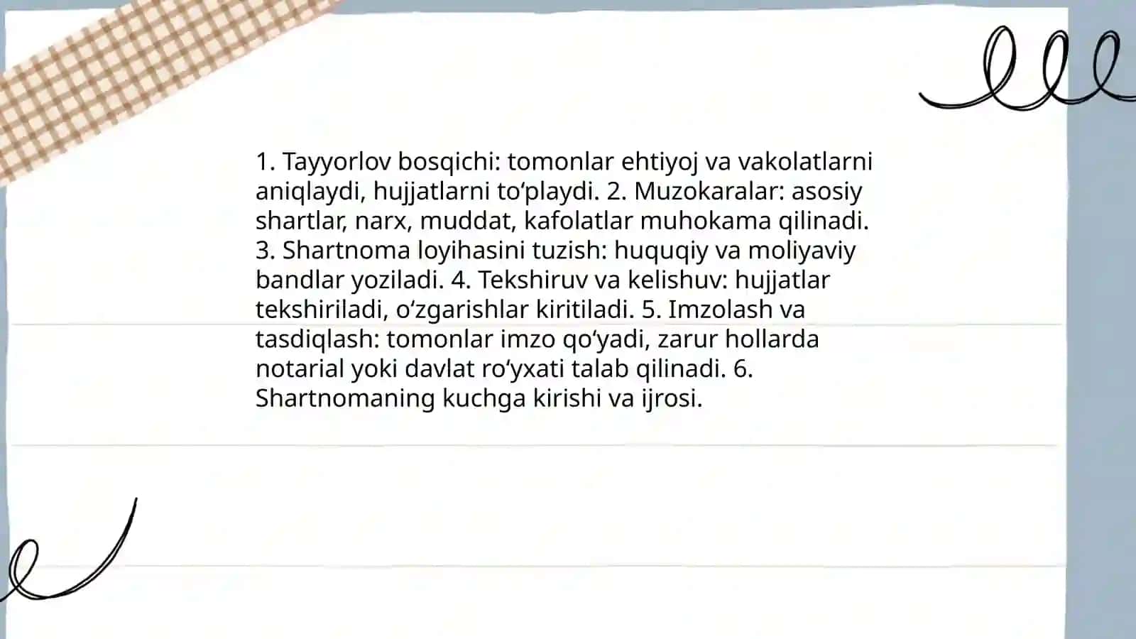 Xo'jalik shartnomalarini tuzish, o'zgartirish va bekor qilish tartibi 4