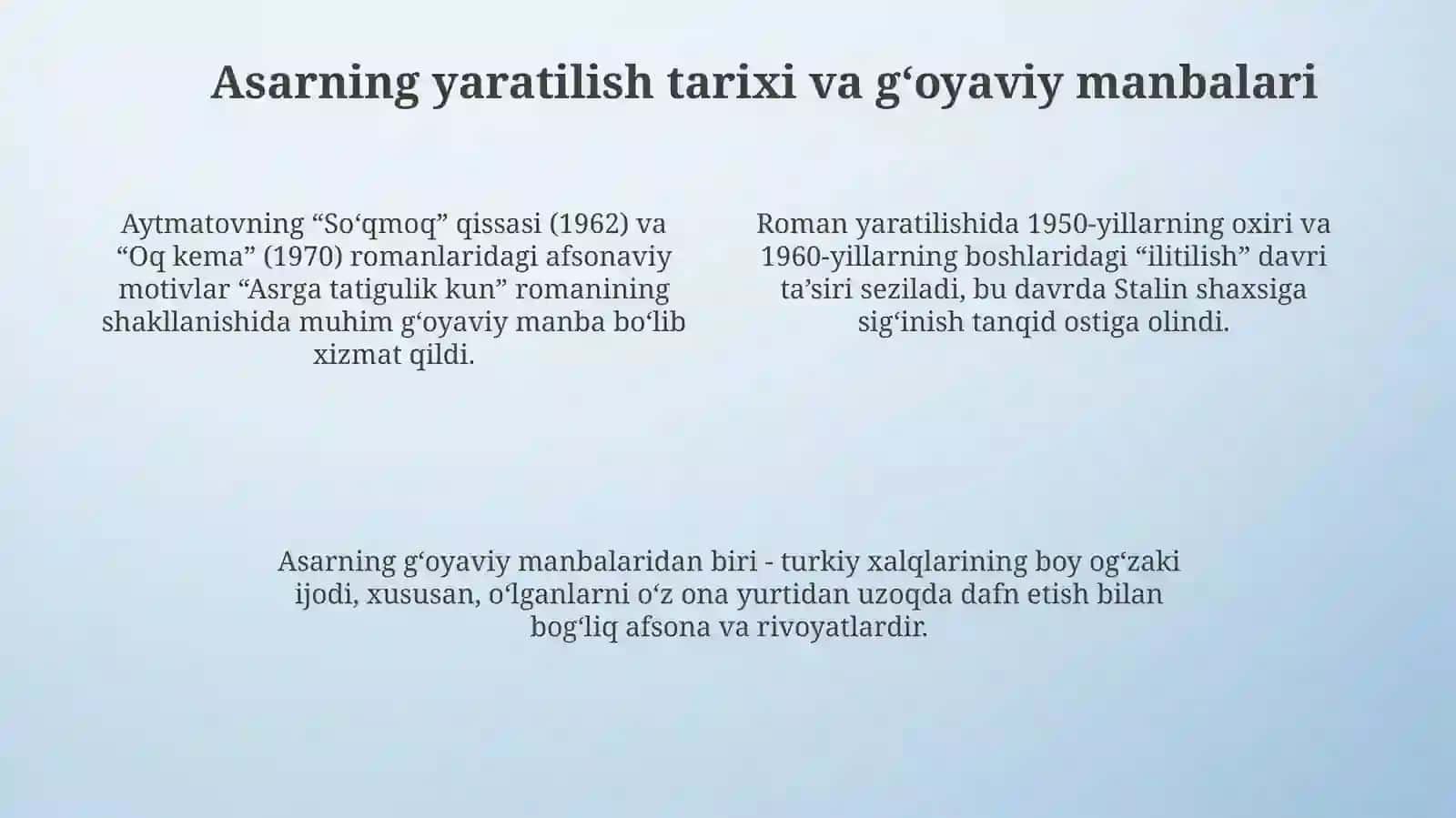 Chingiz Aytmatovning hayoti va ijodi 4