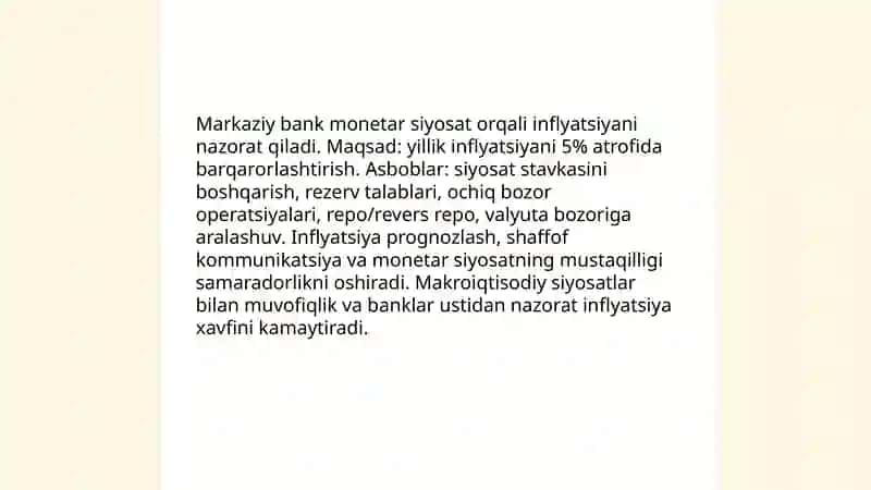 Milliy iqtisodiyotda moliyaviy barqarorlikni taminlash uchun davlat siyosatining ustuvor yoʻnalishlari 4