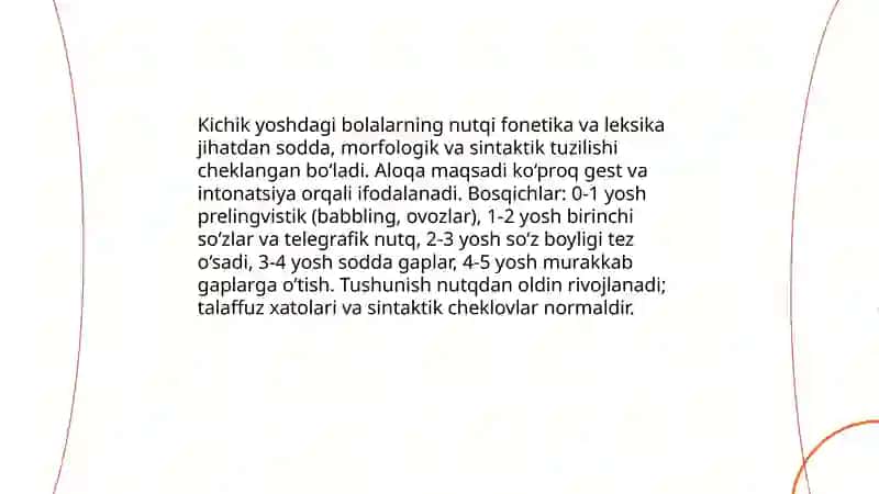 Maktabgacha ta'limda kichik yoshdagi bolalar nutqini o'stirishning vazifalari metodlari va vositalari 4