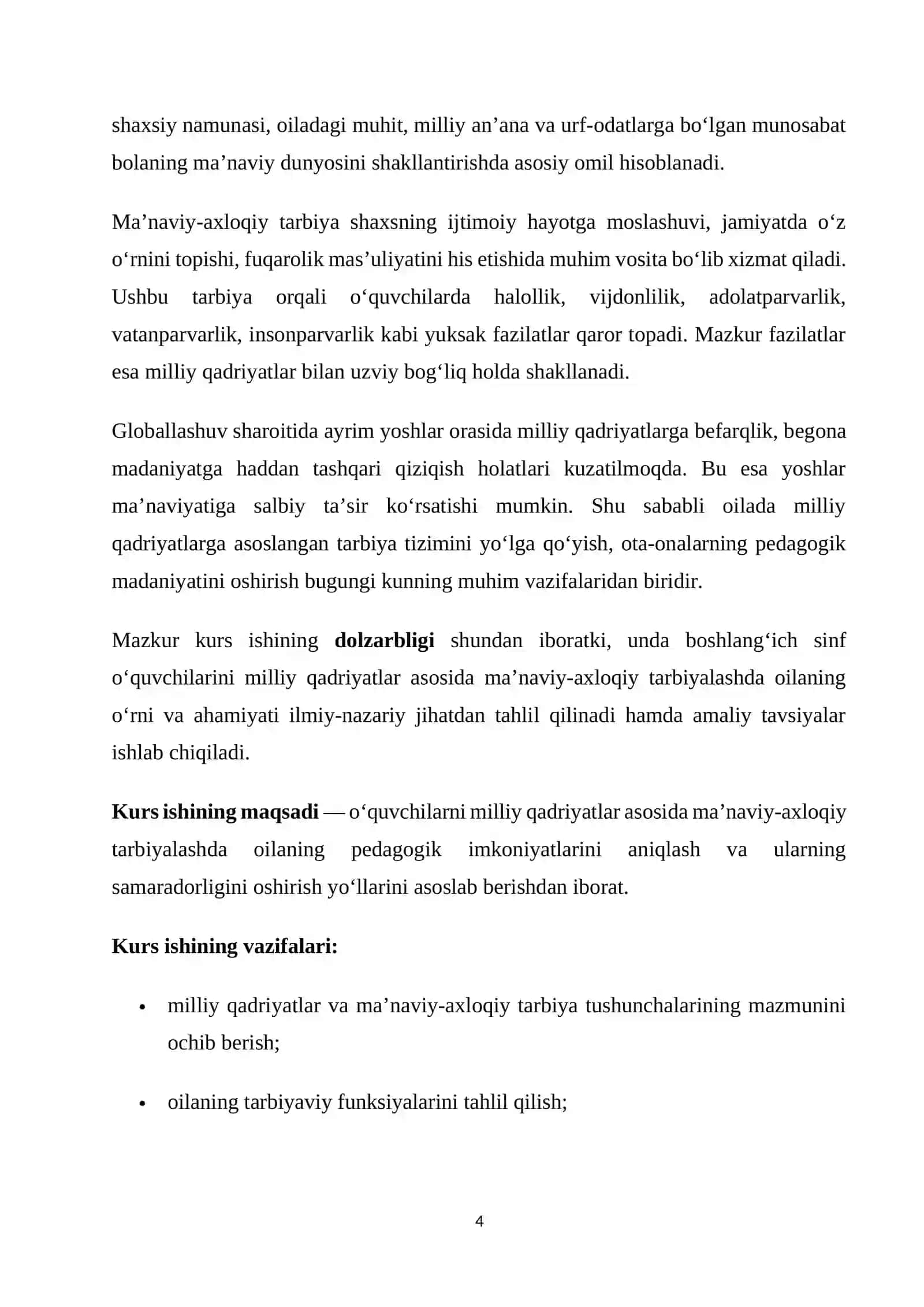 Tarbiyaning milliy umum insoniy qadiryatlar qamrovida bo‘lishi 4