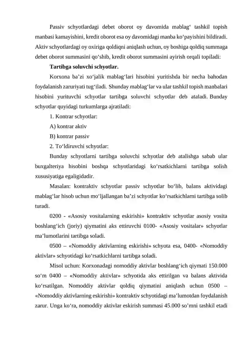 Schyotlar tizimi va balans o'rtasidagi o'zaro bog'liqlik 4