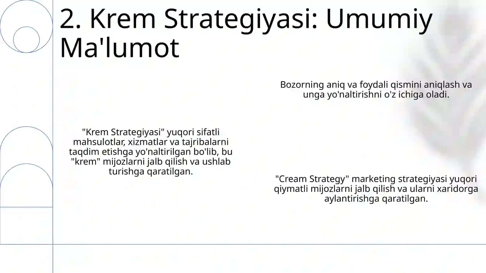 CREAM strategiyasi va undan samarali foydalanish 4