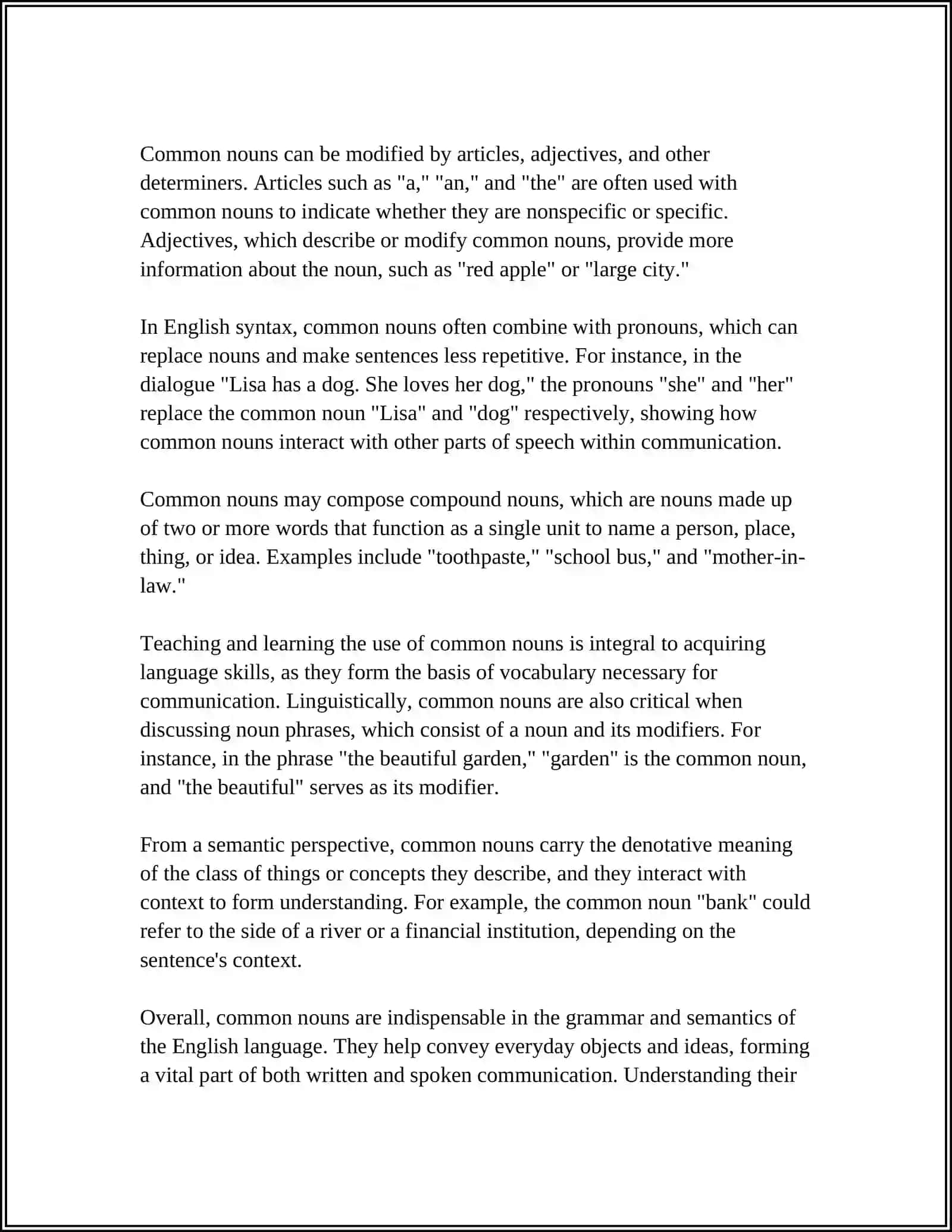 COMMON AND PROPER NOUNS 4