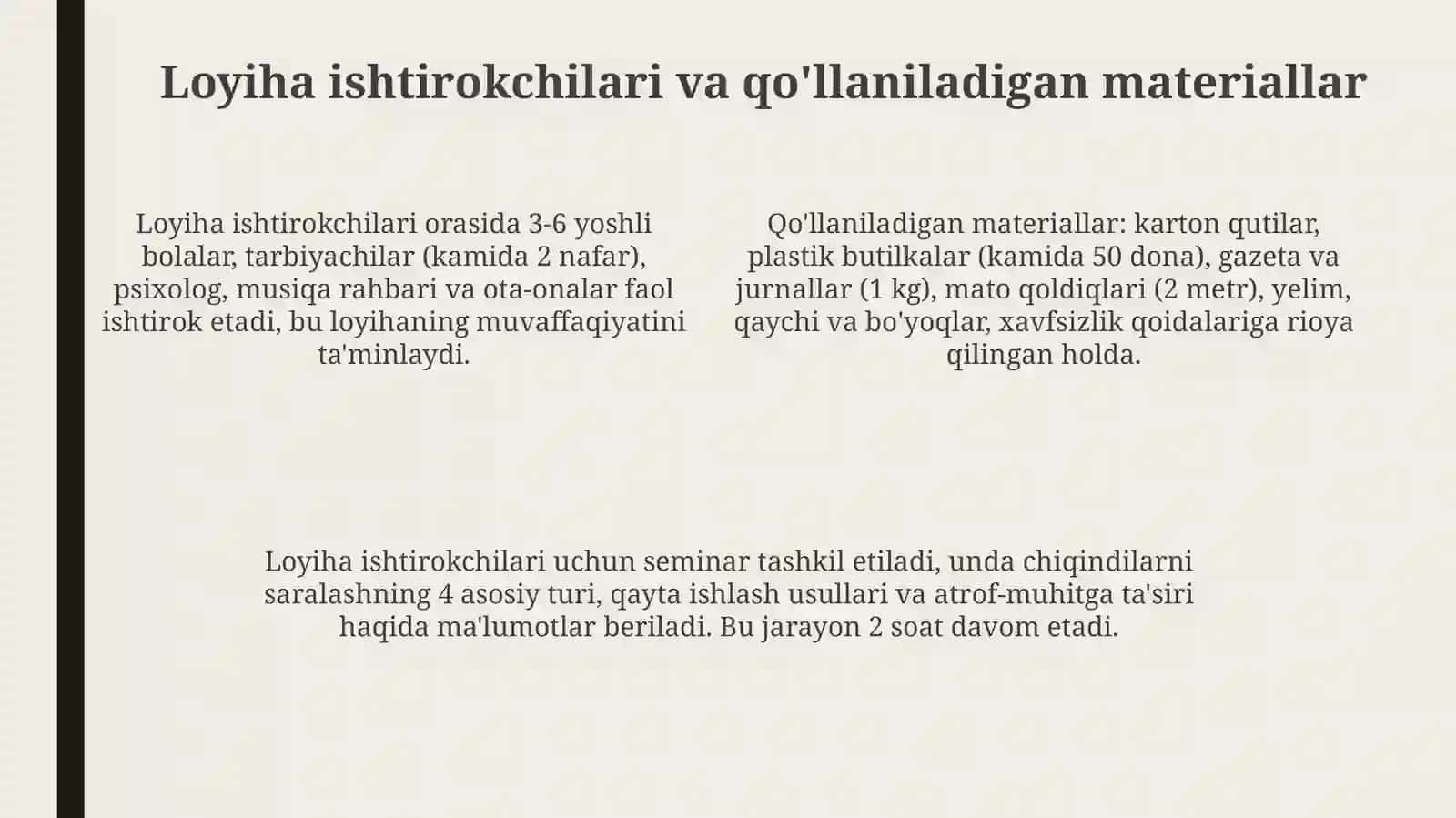 Maktabgachataʼlimtashkilotlarida"Qiziqarlichiqindiloyohasinitashkiletish" 4