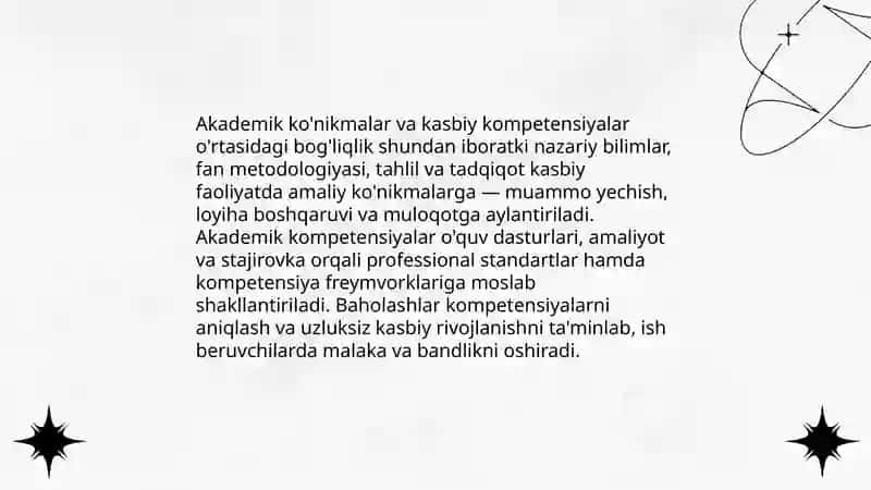 Profesional talimda akademik konikmalarning o'rni 4
