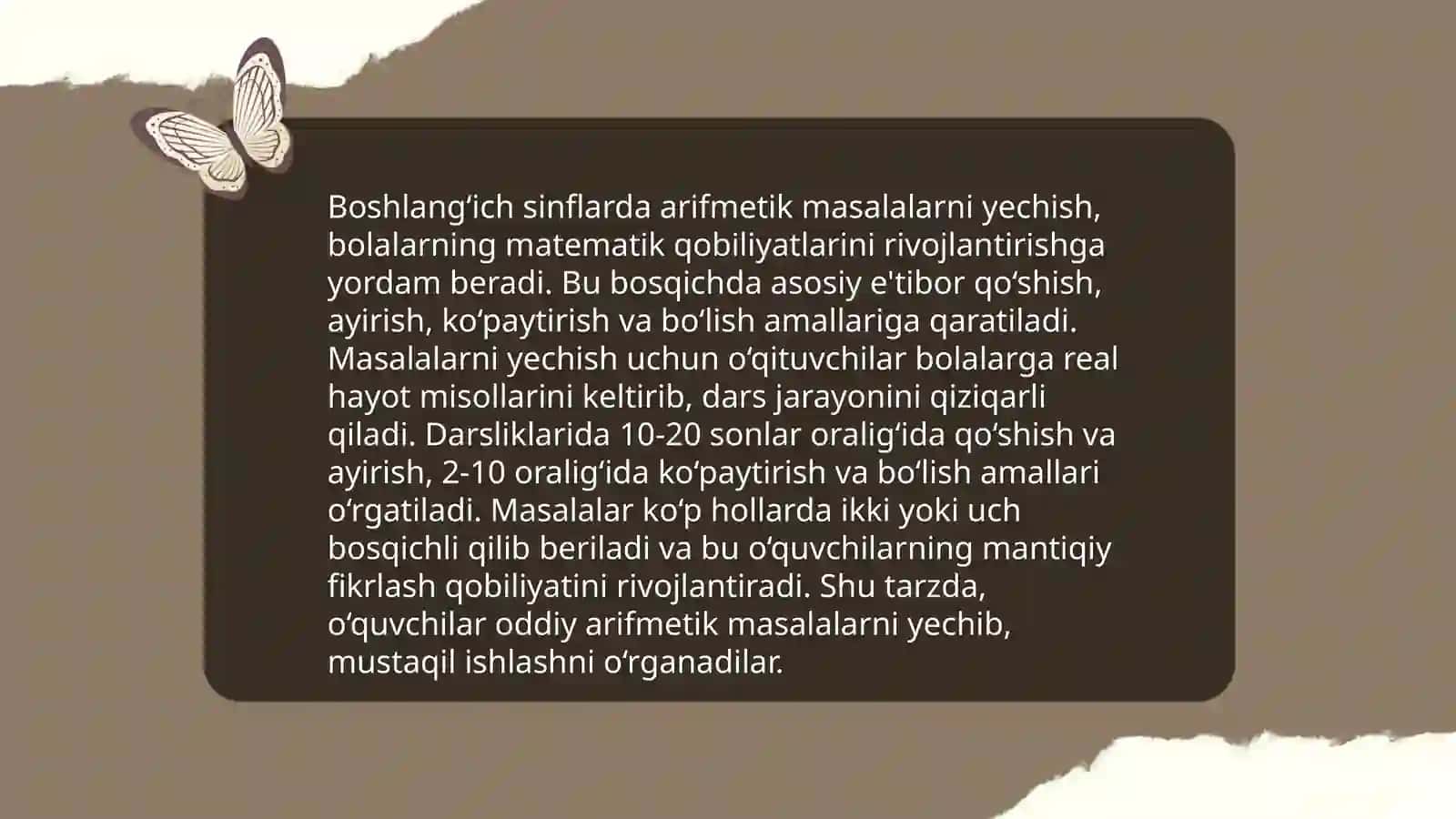 Arifmetik masalalar yechishga òrgatish metodikasi 4