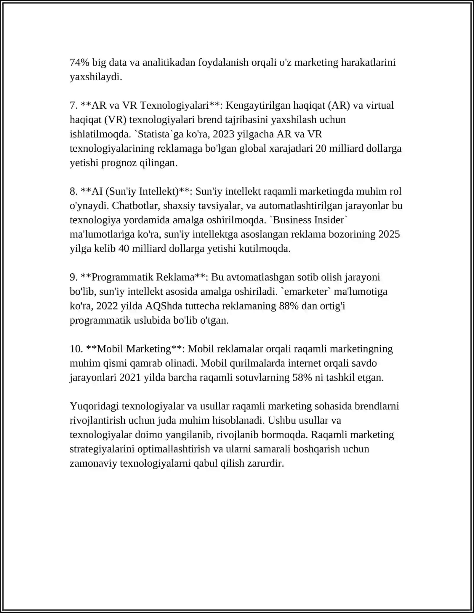 ZAMONAVIY MARKETINGDA BREND TEXNALOGIYALARI 4
