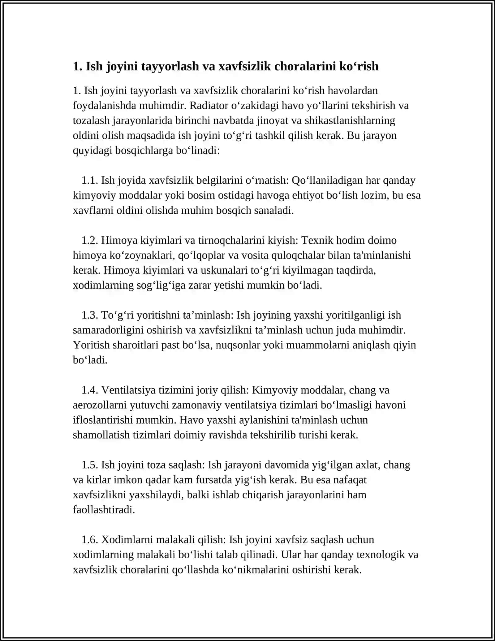 RADIATOR OZAKIDAGI HAVO YÒLLARINI. IFOSLANISHINI KOZDAN KECHIRIB. ANIQLASH. TOZALASH. YUVISH VA SIQILGAN HAVO BILAN TOZALASH ISHLARINI KETMA_ KETLIKDA BAJARISH 4