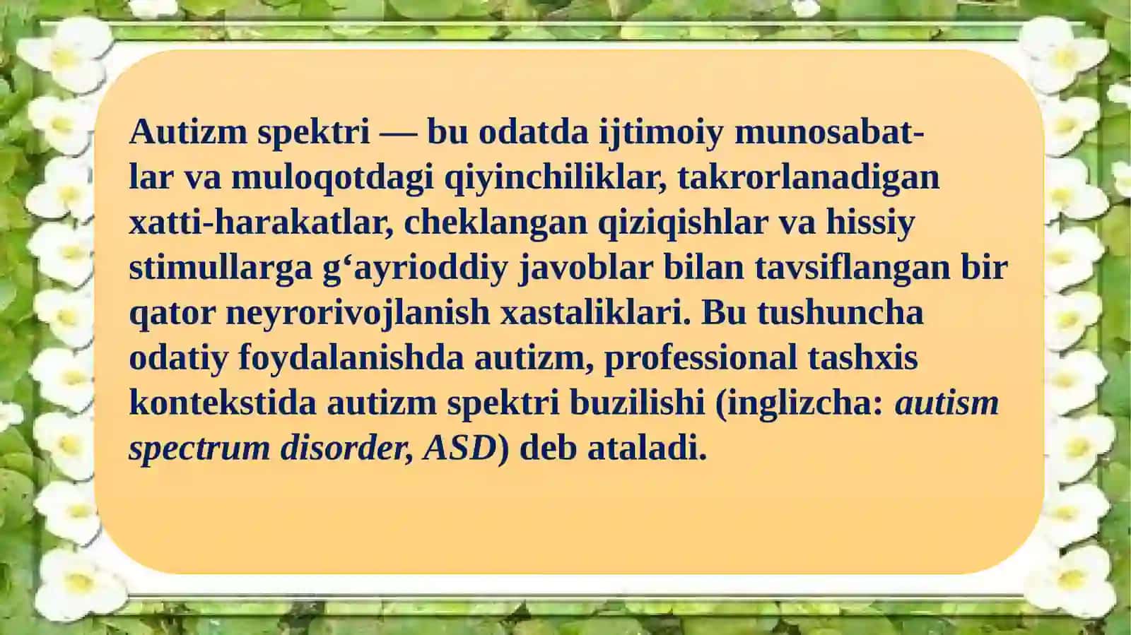 Autistik spektr buzilishiga ega bolalar uchun inkluziv ta’lim strategiyalari va ularni amalga oshirish shart-sharoitlari 4