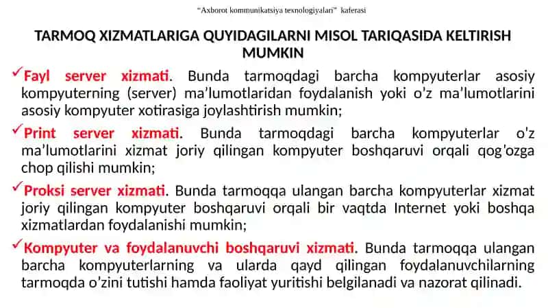 Kompyutertarmoqlar va ularning mohiyati 4