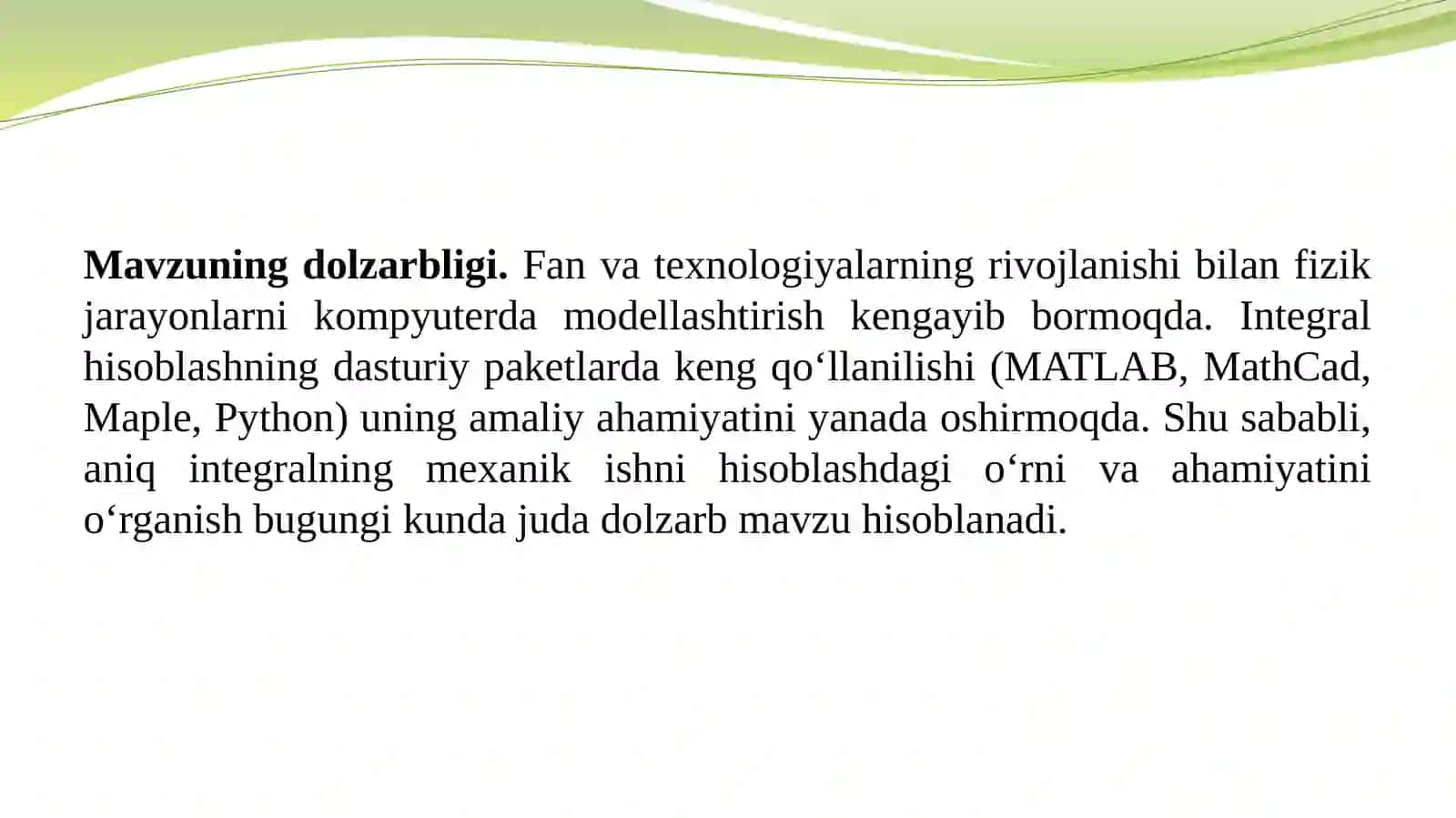 Ratsional hamda trigonometrik funksiyalarni integrallash 4