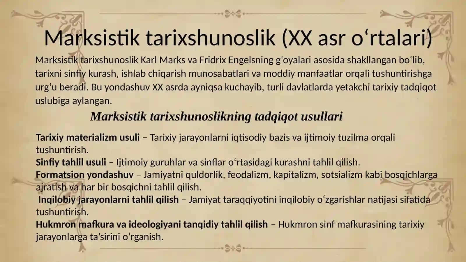 Zamonaviy Yevropa tarix shunosligi tadqiqot usullari 4
