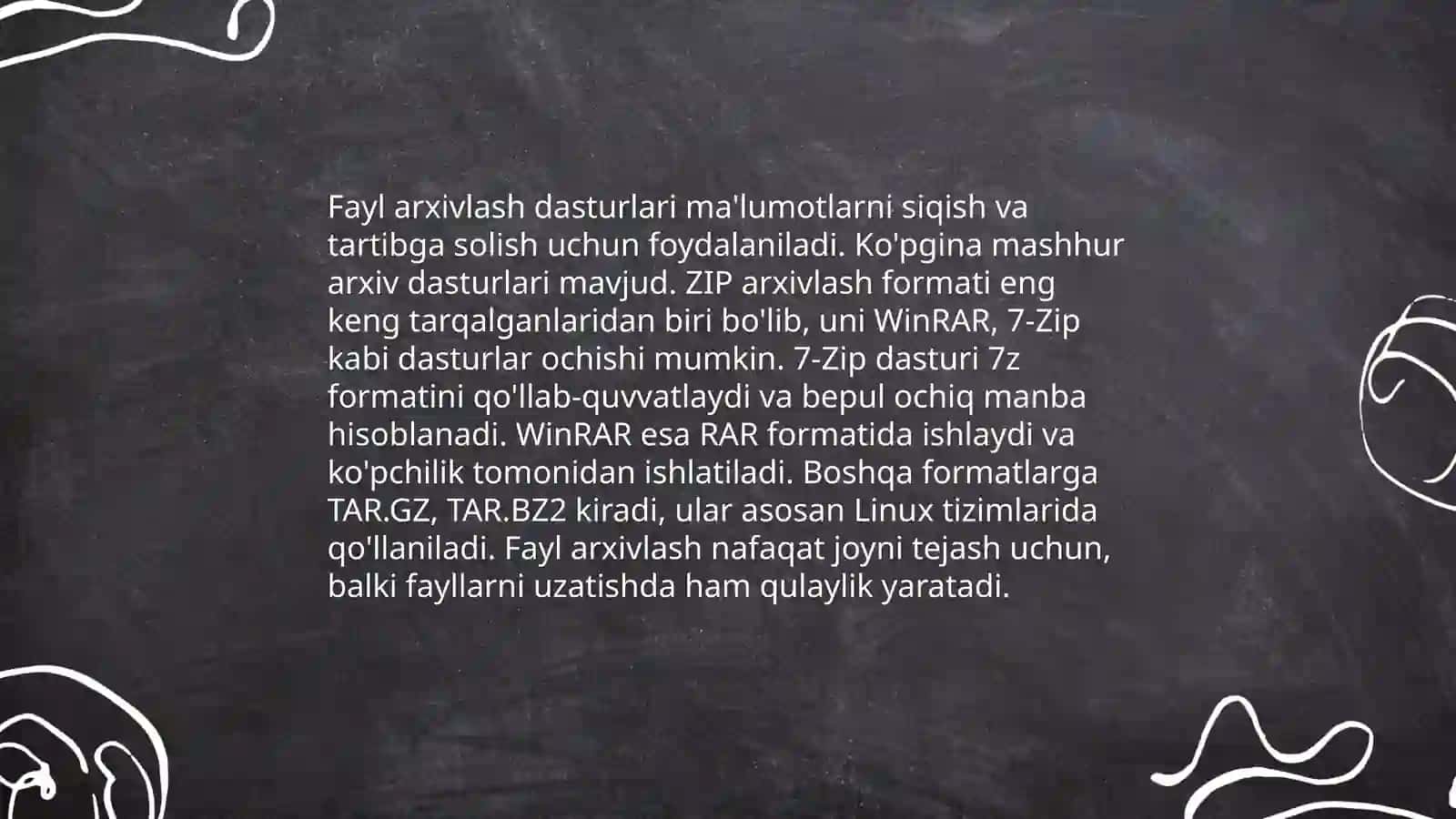 Fayllarni siqish usullari 4